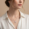 Collier Collier trèfle en or blanc 18 carats et diamants 58 Facettes 1.0001389/1