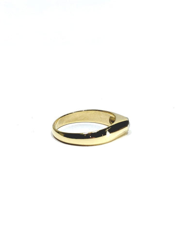 Bague 53 Bague dôme en or jaune 18 carats et diamant 58 Facettes id: 1752936