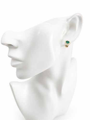 Boucles d'oreilles Boucles d'oreilles émeraudes et diamants en or jaune 18k 58 Facettes LP1884/SUNB
