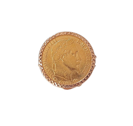 Bague 53 Bague pièce Napoléon 10F en or 18K 58 Facettes Bague pièce Napoleon