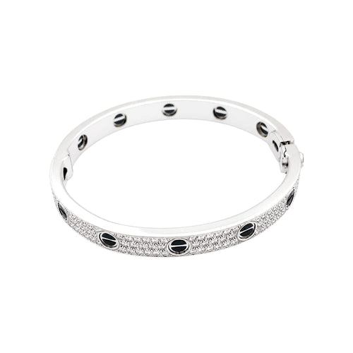 Bracelet Bracelet Cartier, "Love", or blanc, diamants et céramique. 58 Facettes 35588