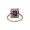 Bague 56 Bague Art déco en platine avec diamants et rubis calibrés 58 Facettes 1386