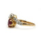 Bague 52 Bague Toi et Moi en or avec diamants et rubis birman non chauffé 58 Facettes 1336
