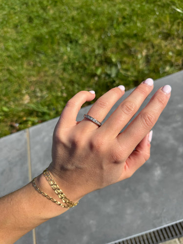 Bague 49.5 Bague ancienne en platine sertie de diamants taille ancienne 58 Facettes