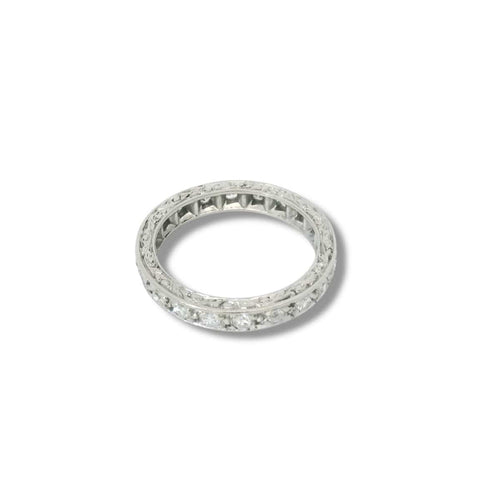 Bague 49.5 Bague ancienne en platine sertie de diamants taille ancienne 58 Facettes