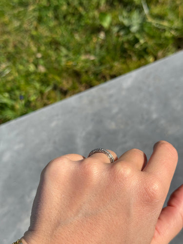 Bague 49.5 Bague ancienne en platine sertie de diamants taille ancienne 58 Facettes