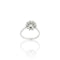 Bague 58 Bague cluster en or blanc 18K et diamants 58 Facettes