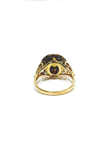 Bague 56 Augis - Bague en or jaune 18 carats, diamant et rubis synthétiques 58 Facettes id: 1753504