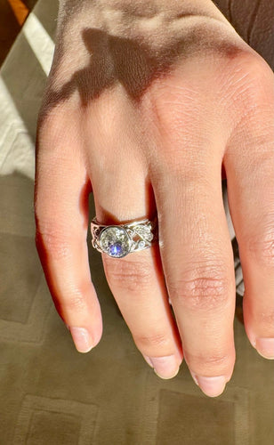 Bague 55 Bague bandeau en or blanc 750 et diamants 58 Facettes 1371