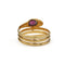 Bague 58 Bague serpent en or jaune 18K et grenat 58 Facettes 1342