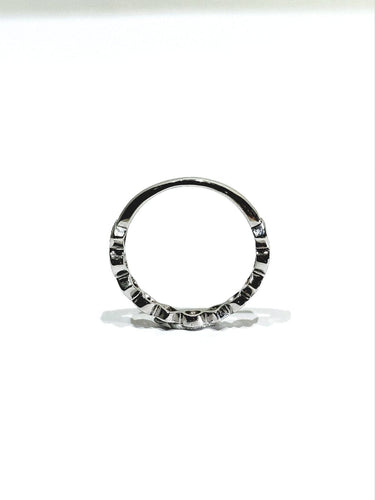 Bague 52 Alliance demi-tour en or blanc 18 carats et diamants 58 Facettes id: 1753513