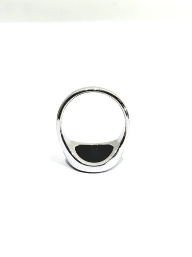 Bague 59 Bague intaille « Cerf » en or blanc 18 carats et agate bleue 58 Facettes id: 1753520