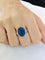 Bague 59 Bague intaille « Cerf » en or blanc 18 carats et agate bleue 58 Facettes id: 1753520