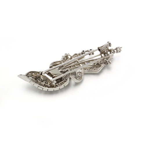 Broche Broche Art déco en platine et diamants 58 Facettes 1362