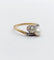 Bague 57 Bague toi et moi antique en or 18k et platine, diamant et perle 58 Facettes A07074