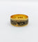 Bague 52 Bague de deuil géorgienne - Bague en or 18k à émail noir 58 Facettes A07077