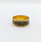 Bague 52 Bague de deuil géorgienne - Bague en or 18k à émail noir 58 Facettes A07077