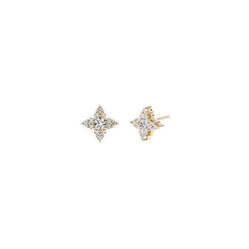 Boucles d'oreilles Boucles d’oreilles Trèfle en or jaune 18K et diamants 58 Facettes UKD364605MM