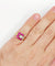 Bague 54.5 Guy Laroche - Bague rétro vintage en or 18k, diamants et rubis synthétiques 58 Facettes A07086