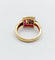 Bague 54.5 Guy Laroche - Bague rétro vintage en or 18k, diamants et rubis synthétiques 58 Facettes A07086