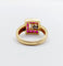 Bague 54.5 Guy Laroche - Bague rétro vintage en or 18k, diamants et rubis synthétiques 58 Facettes A07086