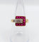 Bague 54.5 Guy Laroche - Bague rétro vintage en or 18k, diamants et rubis synthétiques 58 Facettes A07086