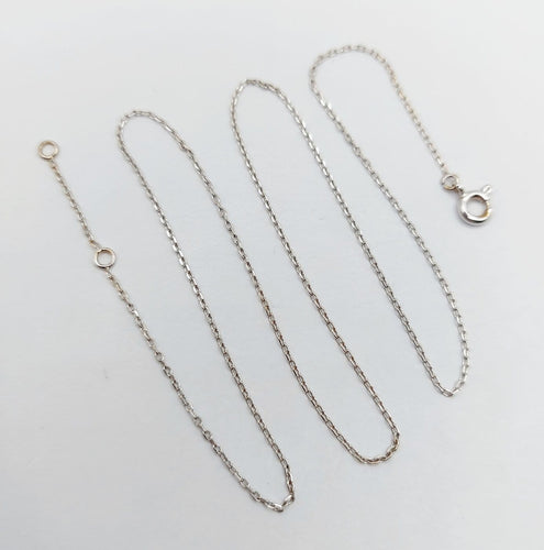 Collier Chaîne - Maille forçat vintage en or blanc 18k, 43 cm 58 Facettes A07087