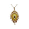 Pendentif Pendentif porte-photo vintage en or jaune 750 avec grenat et perles 58 Facettes 330095585