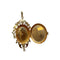 Pendentif Pendentif porte-photo vintage en or jaune 750 avec grenat et perles 58 Facettes 330095585