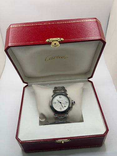 Montre Cartier Pasha - Montre automatique date en acier 38 mm 58 Facettes 1702