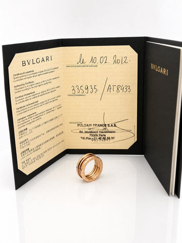Bague 54 BVLGARI B-Zero1 - Bague en or rose 18 carats taille 54 58 Facettes 90929-ac12931