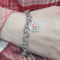 Bracelet Bracelet - Corail et diamant taille brillant en or blanc 18k 58 Facettes P94
