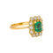 Bague 55 Bague  Pompadour Or jaune Emeraude, Diamant 58 Facettes 3754271CN