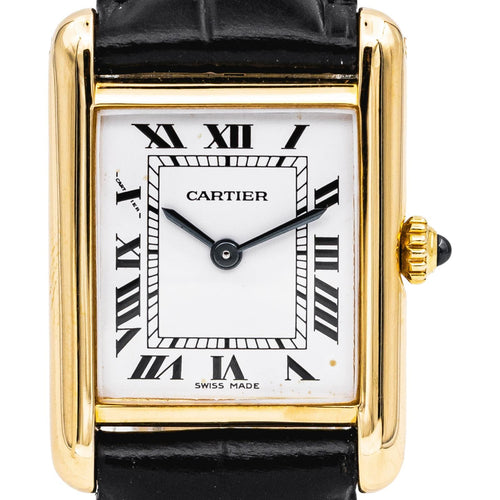Montre Cartier Montre Tank Or jaune Saphir 58 Facettes 4716894CN