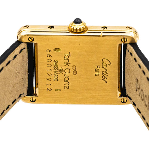Montre Cartier Montre Tank Or jaune Saphir 58 Facettes 4716894CN