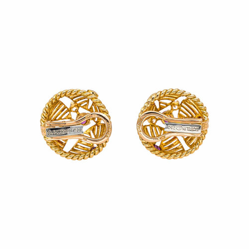 Boucles d'oreilles Gübelin Boucles d'oreilles  Or jaune Rubis, Diamant 58 Facettes 5075408RV