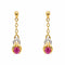 Boucles d'oreilles Boucles d'oreilles Pampille Or jaune, Or blanc Rubis, Diamant 58 Facettes 5177683RV