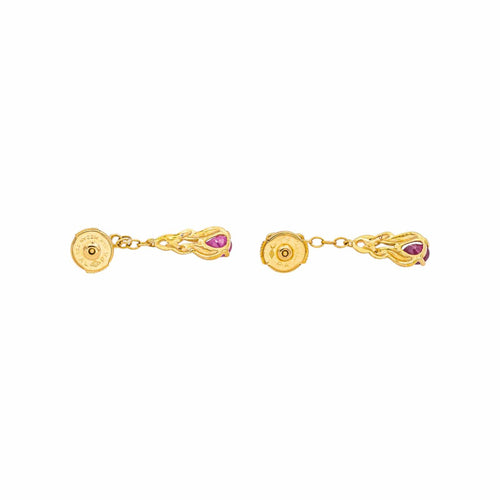 Boucles d'oreilles Boucles d'oreilles Pampille Or jaune, Or blanc Rubis, Diamant 58 Facettes 5177683RV