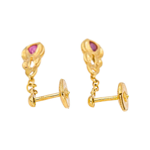 Boucles d'oreilles Boucles d'oreilles Pampille Or jaune, Or blanc Rubis, Diamant 58 Facettes 5177683RV