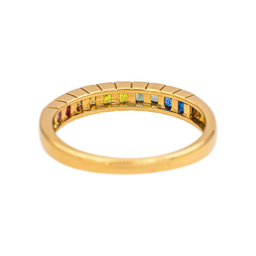 Bague 53 Bague Demi alliance Or jaune Saphir 58 Facettes 5276270RV