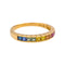 Bague 53 Bague Demi alliance Or jaune Saphir 58 Facettes 5276270RV