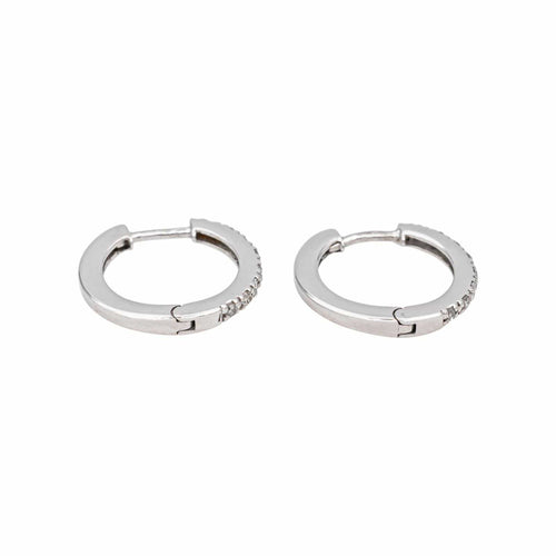 Boucles d'oreilles Boucles d'oreilles Créoles Or blanc Diamant 58 Facettes 4913231CN