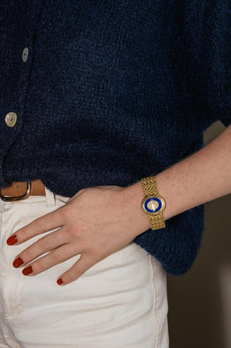 Montre Piaget - Montre vintage en or jaune, diamant, lapis-lazuli 58 Facettes 5312929CN