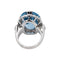 Bague 52 Bague Cocktail Or blanc Aigue marine, Diamant 58 Facettes 4501050CN