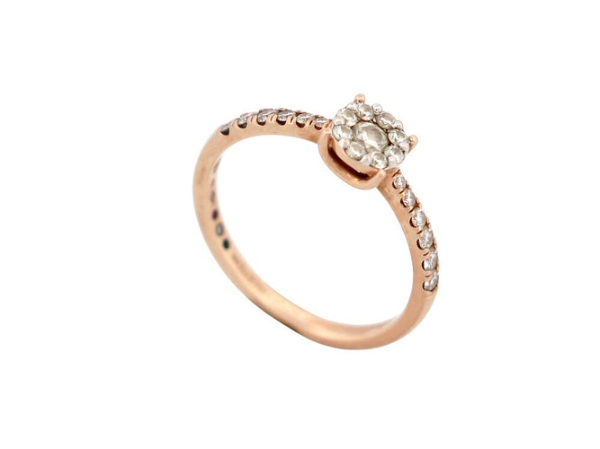 Bague 55 Juliette Paris Juju - Bague 6 mm en or rose 18k et diamants 0,45 ct 58 Facettes 274727