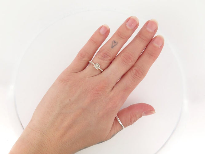 Bague 55 Juliette Paris Juju - Bague 6 mm en or rose 18k et diamants 0,45 ct 58 Facettes 274727