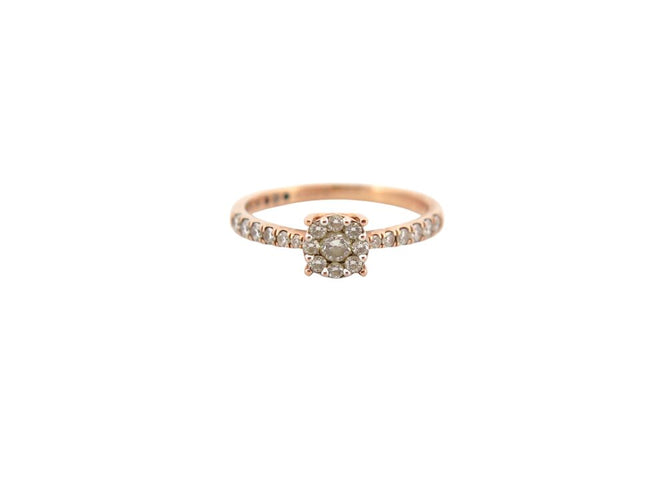 Bague 55 Juliette Paris Juju - Bague 6 mm en or rose 18k et diamants 0,45 ct 58 Facettes 274727
