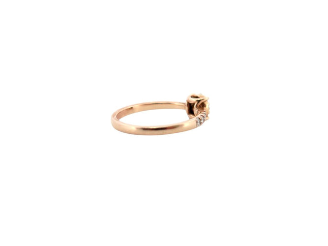 Bague 55 Juliette Paris Juju - Bague 6 mm en or rose 18k et diamants 0,45 ct 58 Facettes 274727