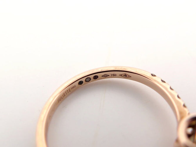 Bague 55 Juliette Paris Juju - Bague 6 mm en or rose 18k et diamants 0,45 ct 58 Facettes 274727