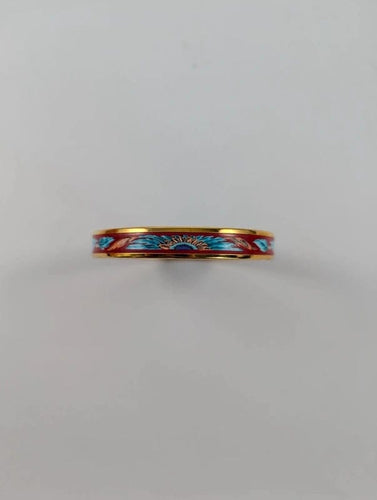Bracelet Hermès Brazil - Jonc en plaqué or et émail 58 Facettes 1088